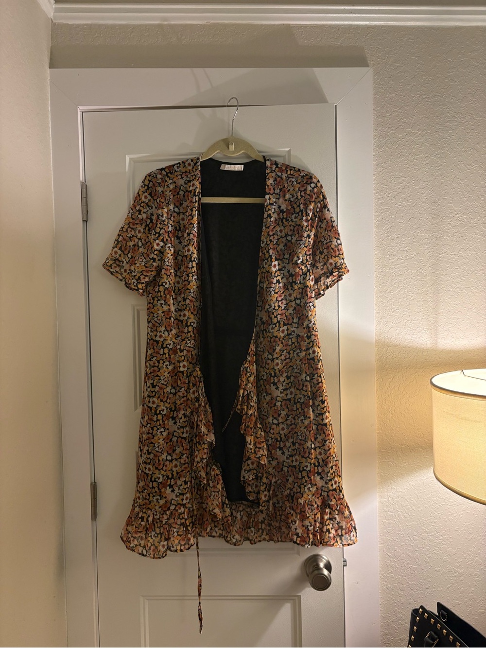 Freebird by Steven Floral Mini Dress in Black and Rust